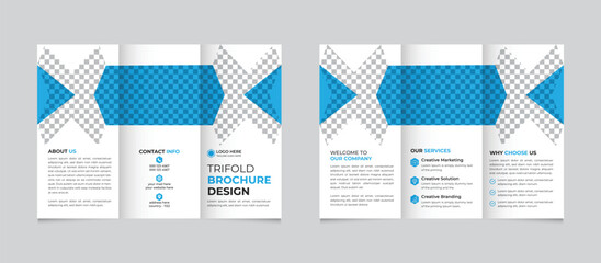 Corporate creative business trifold brochure design template