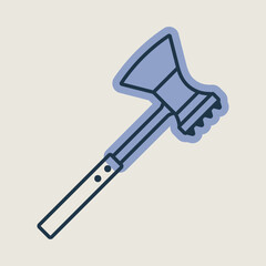Meat hammer vector icon. Kitchen appliance