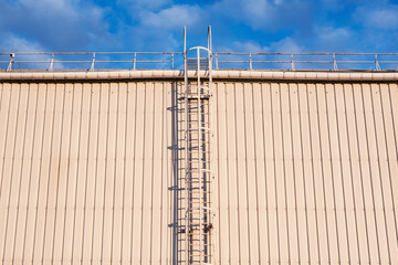 Fototapeta premium Stairway to the roof of the store.
