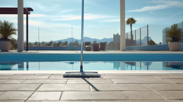 pool in the city HD 8K wallpaper Stock Photographic Image