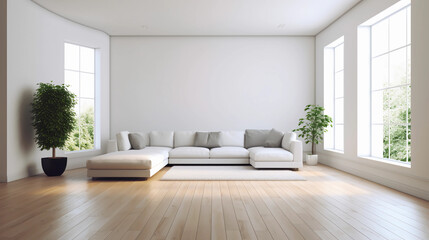 Fototapeta na wymiar Minimalist living room interior home decoration