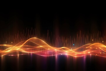 Naklejka premium abstract futuristic background with pink blue glowing neon moving high speed wave lines and bokeh lights. Data transfer concept Fantastic wallpaper, Ai Generative