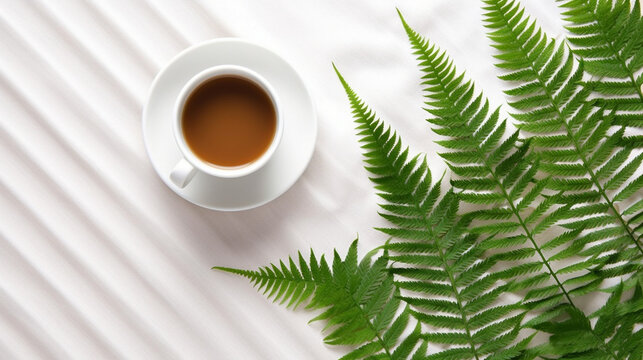 white cup of coffee HD 8K wallpaper Stock Photographic Image