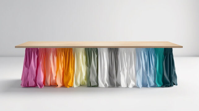stack of colorful fabric HD 8K wallpaper Stock Photographic Image