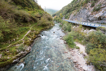 Cares River next to Niserias, Peñamellera Alta, Asturias, Spain