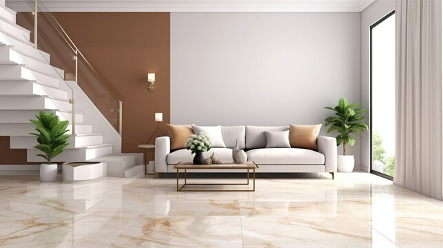 living room interior HD 8K wallpaper Stock Photographic Image