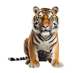 Obraz premium bengal tiger isolated on transparent background cutout