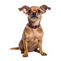 chihuahua puppy isolated on transparent background cutout