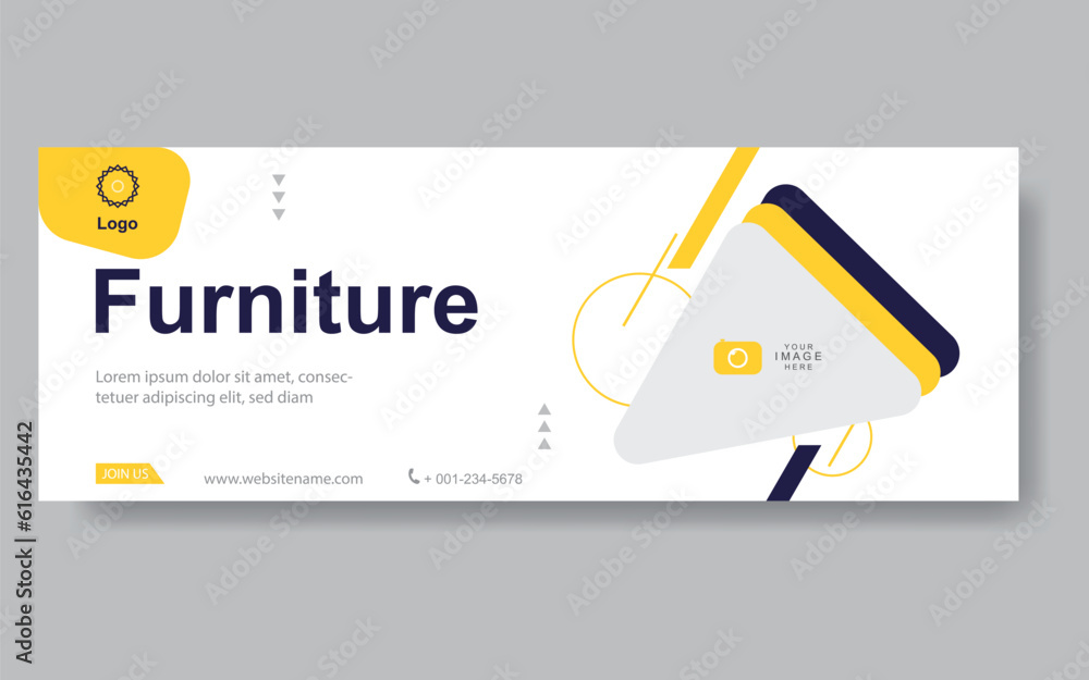 Poster vector abstract design web banner template. web design elements - header design. abstract geometric 