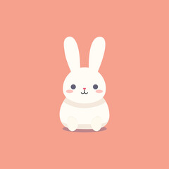 Fototapeta premium rabbit vector illustration. Cute rabbit cartoon character.