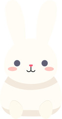 rabbit vector illustration. Cute rabbit cartoon character.