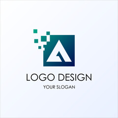 Obraz premium Letter A Logo. A Letter Design Vector