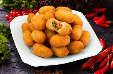 Brazilian snacks, traditional snacks for parties, meat dumpling