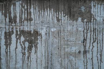 Wet gray cement surface close up in construction site