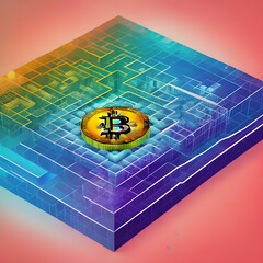 ChromaCoin Vibrant Artistic Explorations of Bitcoins AI generated 