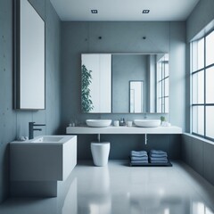 bathroom photography, generative ai