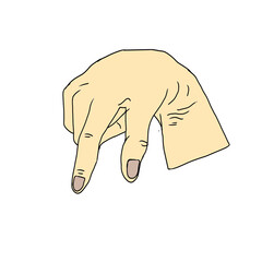 American Manual alphabet Q letter sign language 