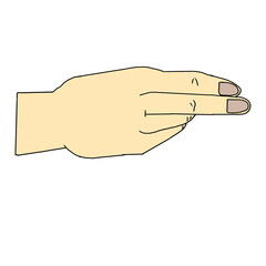 American Manual alphabet H letter sign language 