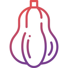 papaya gradient line icon