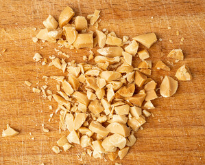 Crumbled Peanuts, Broken Roasted Arachis Nuts, Heap of Pea Nut Crumbs, Whole Groundnut Pieces