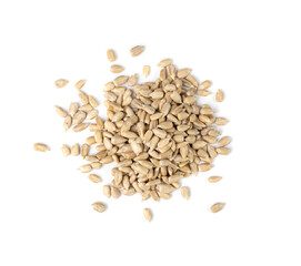 Peeled Sunflower Seeds Isolated, Raw Sunflower Kernels Group, Sun Flower Grains, Peeled Sunflower Seeds