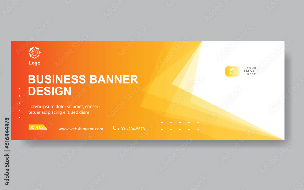 Poster vector abstract design web banner template. web design elements - header design. abstract geometric 