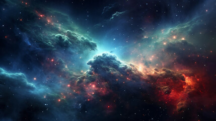 Obraz premium the universe consisting of stars in a dark space
