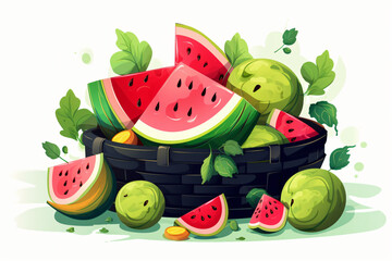 Watermelon based on generative AI