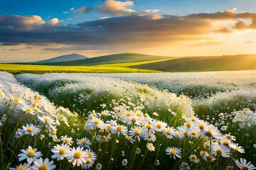 Fototapeta premium field of daisies