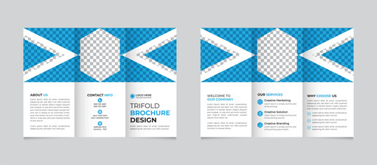 Professional corporate modern business trifold brochure design template