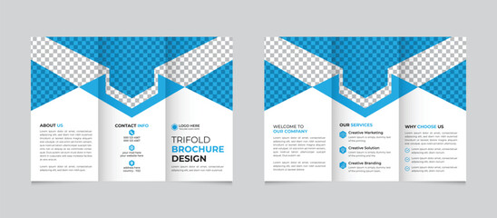 Professional corporate creative modern business trifold brochure design template
