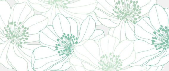 Floral background with green flowers. Abstract background for decor, wallpapers, covers, postcards, business cards and presentations. Background for text or photo.