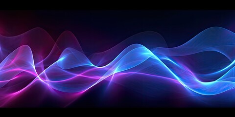 wave background, as waves gracefully cascade across the screen, accompanied by pulsating lights that synchronize with a captivating musical rhythm
