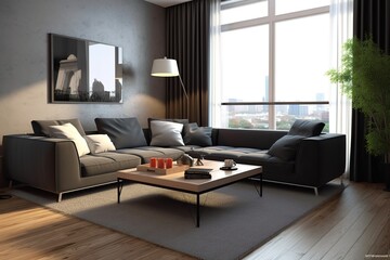 Fototapeta na wymiar sofa furniture isolated on white background,Generative AI