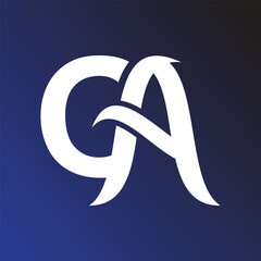 CA letter background vector design, CA  logo design.