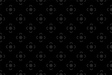 Luxury seamless pattern in black colors. Elegant background vector illustration.