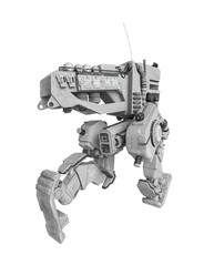 Naklejka premium scout machine is running to attack rear view