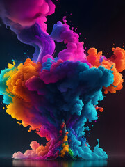 Fototapeta na wymiar Colorful Smoke Imagery | High-Quality Abstract Smoke Art for Your Creative Design Projects