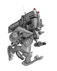 scout machine is running to attack