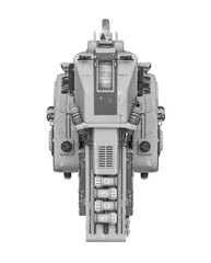 scout machine is standing up on top view