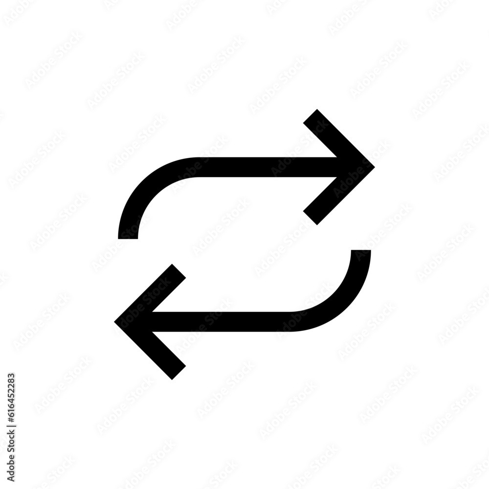 Aufkleber Refresh icon, sync repeat and reload arrow icon symbol convert button sign