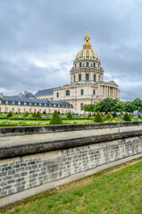 Fototapeta na wymiar View of the Dome des Invalides in Paris, France