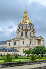 View of the Dome des Invalides in Paris, France
