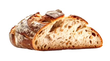 Foto auf Acrylglas Bäckerei loaf of bread isolated on transparent background 