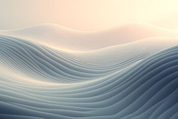 abstract endless hilly desert landscape texture, blue to yellow and white color gradient as background - generative ai