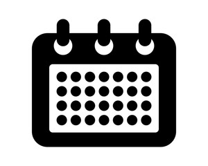 Vector simple calendar illustration. Vector callendar icon.	 Calender symbol.