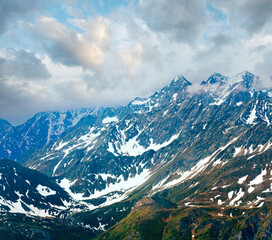 Summer (June) Alps mountain (view from Grossglockner High Alpine Road)