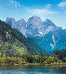 Fototapeta na wymiar Beautiful summer Alpine lake Gosausee view (Austria).