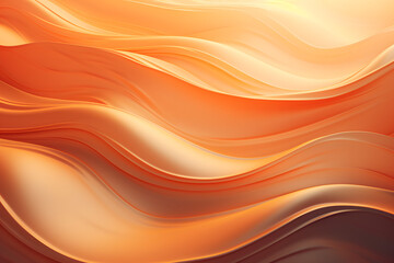 red orange waves flowing abstract like satin fabric surface textured background - generative ai