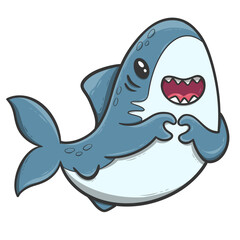 cute shark cartoon